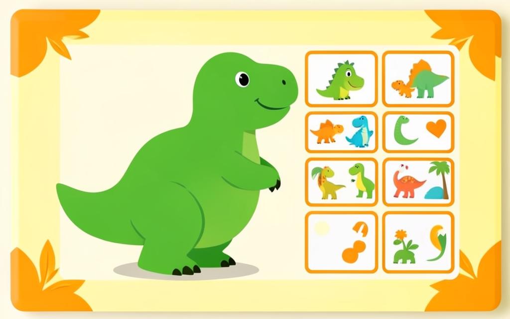 Illustrated cover for Dinos Memory Quest